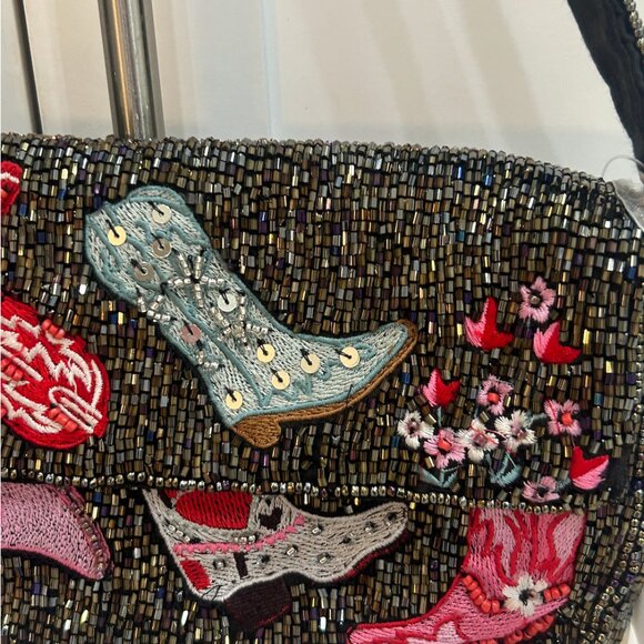 Handcrafted in India Beaded Bag Western Cowboy Boots New Release Tik Tok Viral - Picture 5 of 6